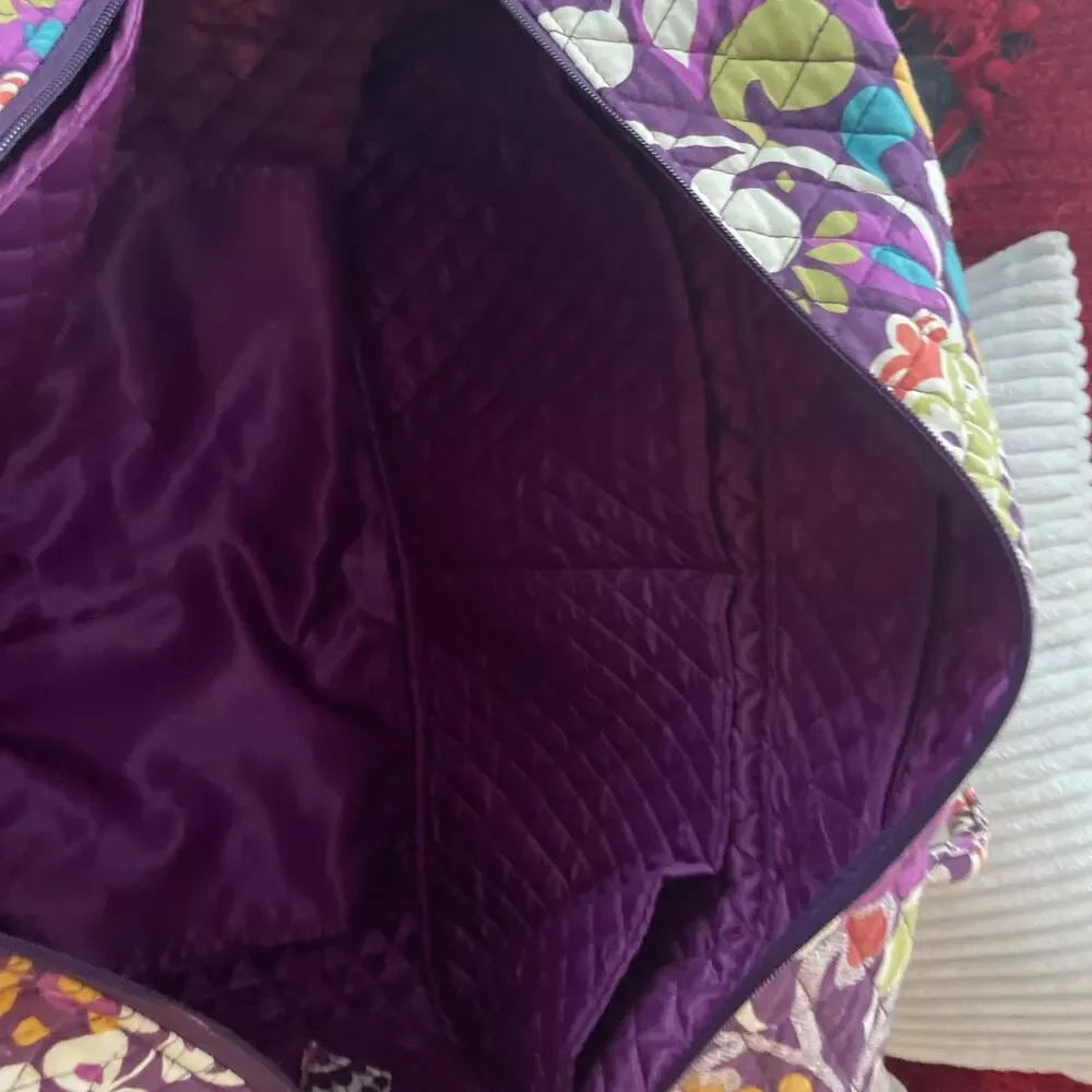 VERA BRADLEY LARGE DUFFLE WEEKENDER BAG “PLUM CRAZY”